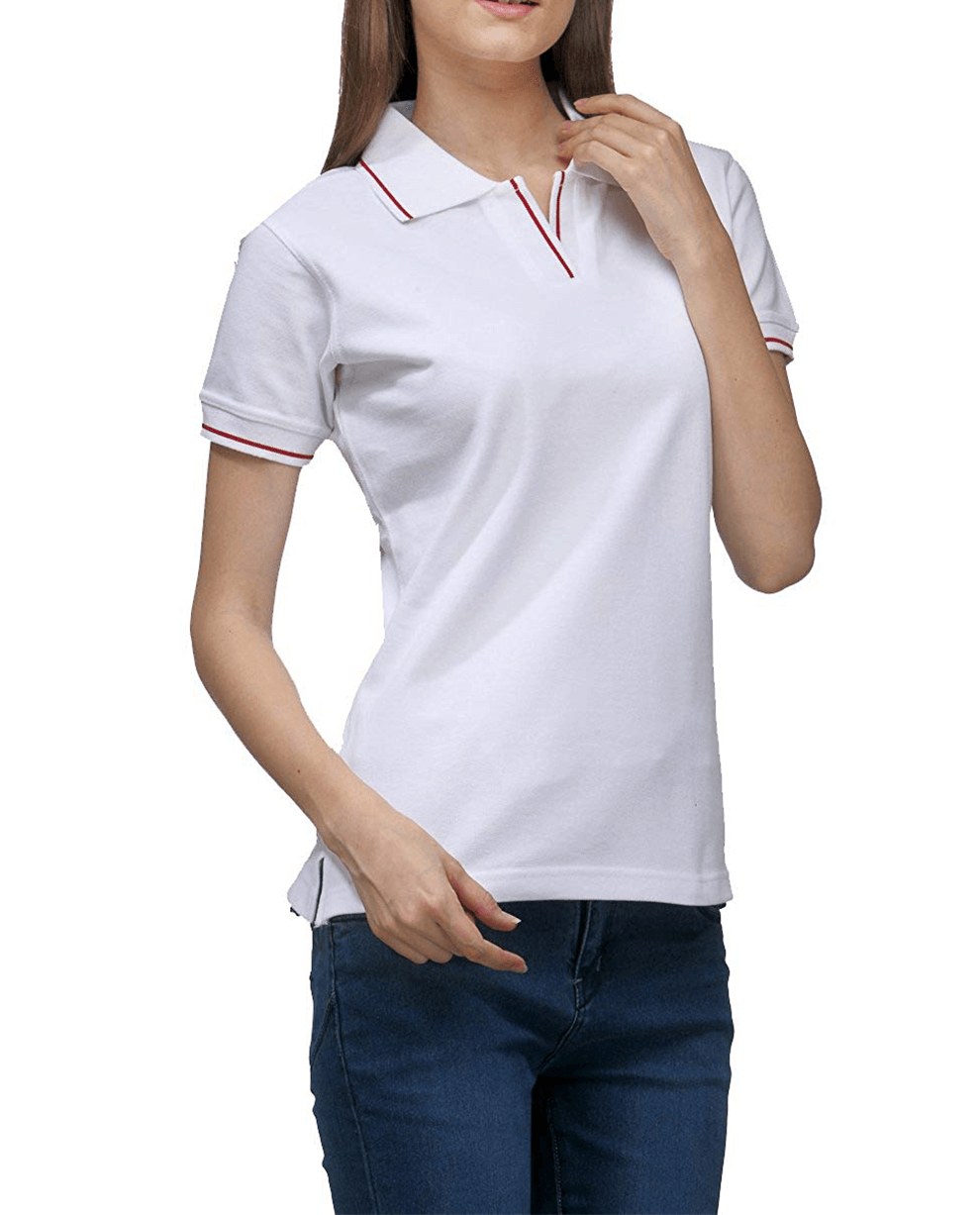Ladies Womens Navy Blue Polo T Shirt Bulk Buy x3 Personalised Design Text Logo
