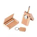 Corporate Wooden Giftset 3in1-Penholder keychain cardholder PS3512 – 1